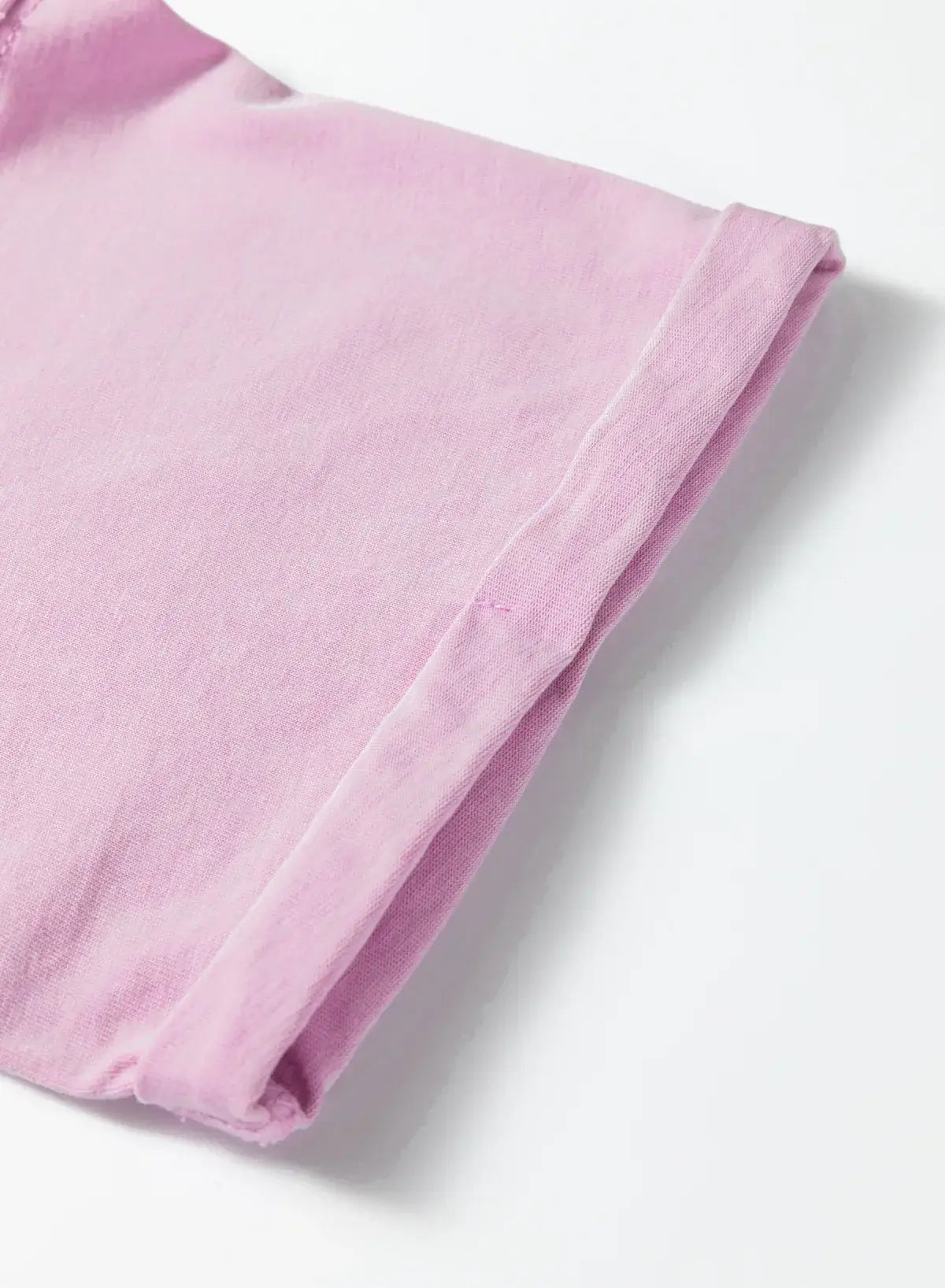 Lavendula Mineral Wash Drop Shoulder Raw Edge Loose Tee