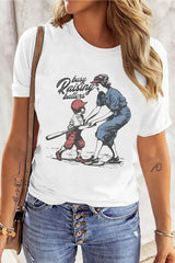 White Busy Raising Ballers Cool Mom Tee