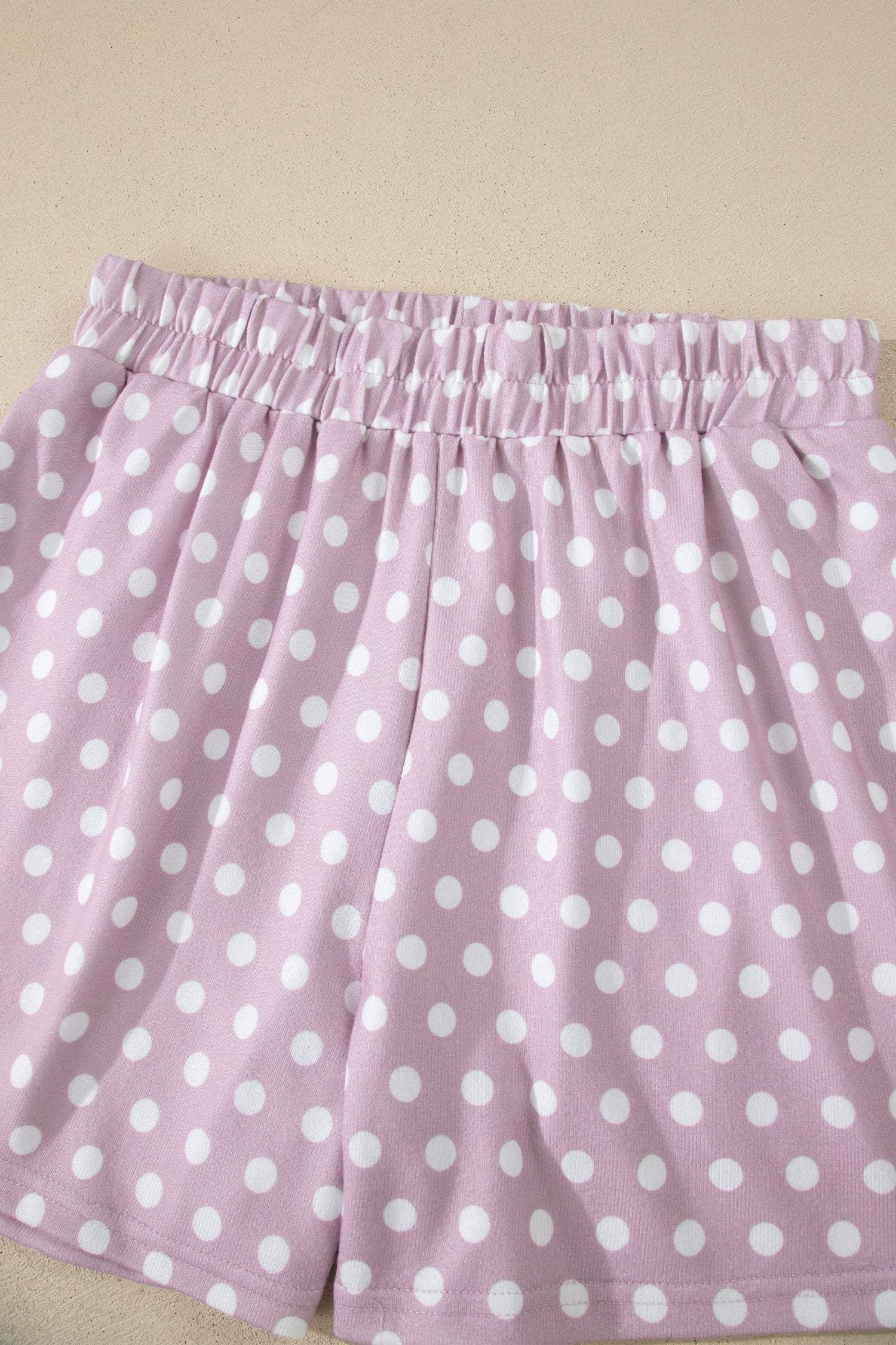 Pink Polka Dot Print Short Set