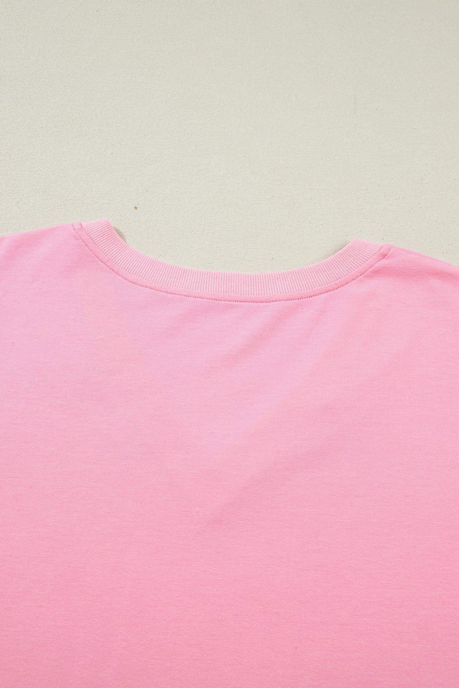 Bonbon V Neck Pleated Short Puff Sleeve Plus Size Blouse