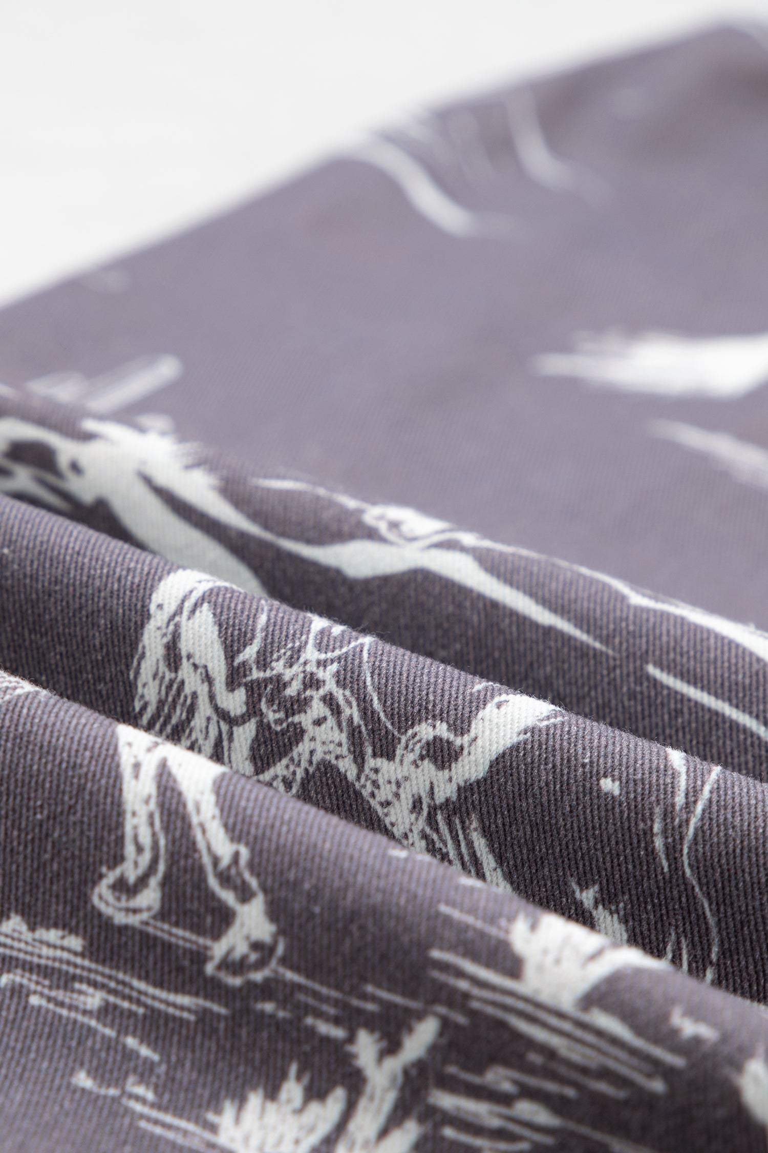Gray Wild West Riding Vintage Printed Shift Jeans