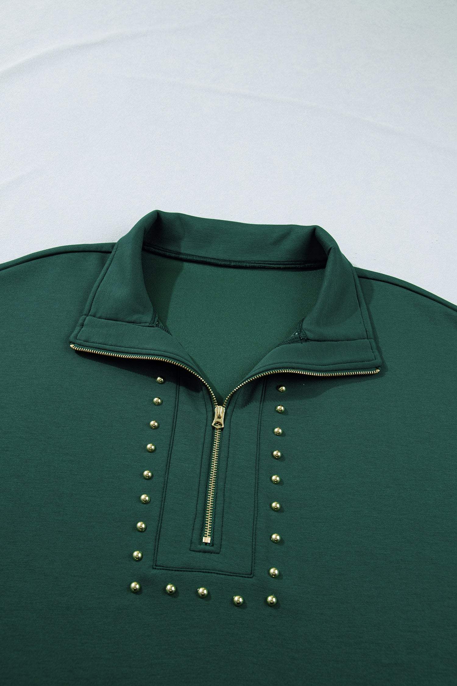 Evergreen Plus Size Glow Studded Zip up T Shirt Dress with Pockets
