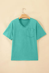 Mint Green Cotton Mineral Wash T Shirt