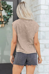 Smoke Gray COWGIRLS DONT CRY Western Graphic Mineral Wash Tank Top