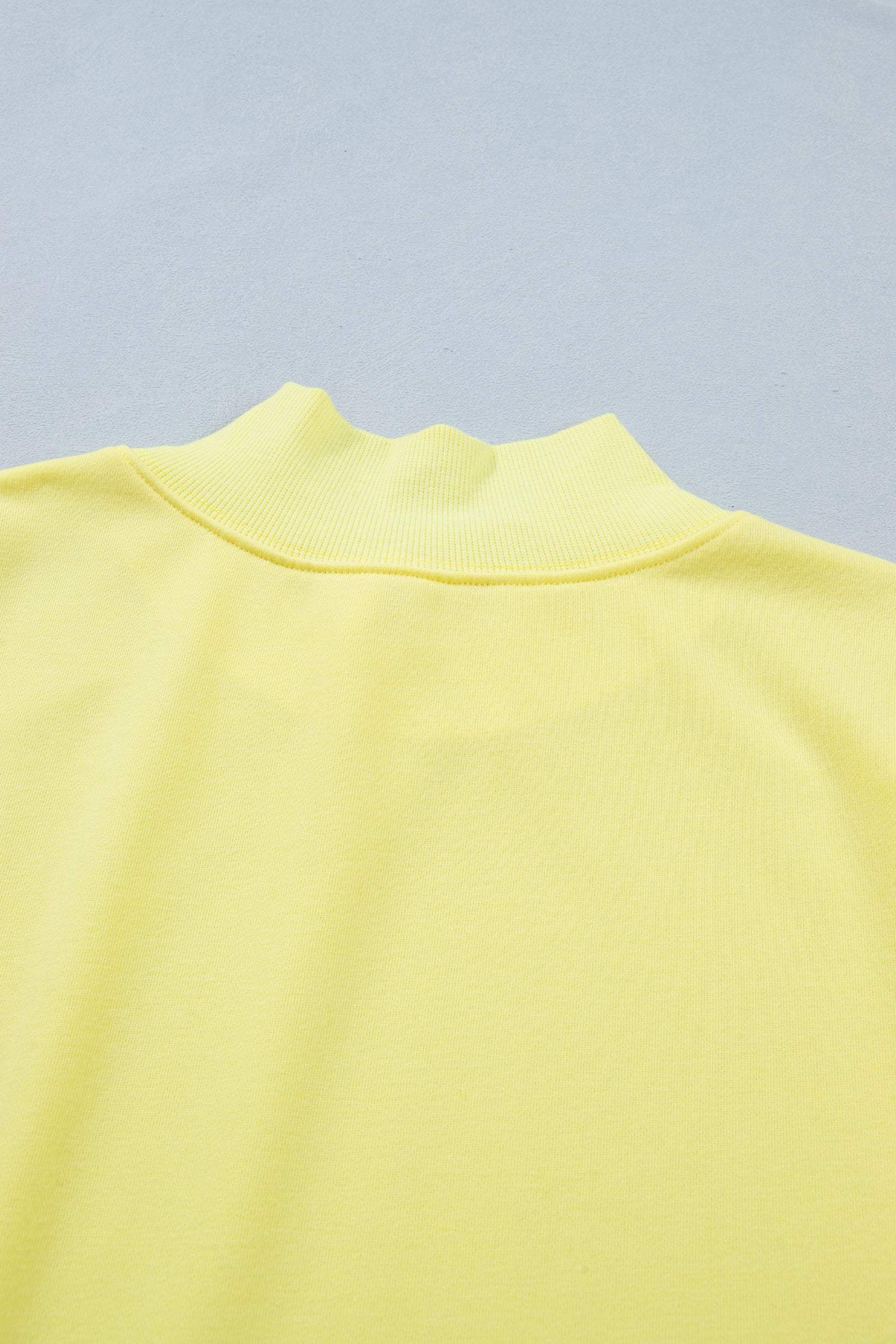Sky Blue Solid Color High Neck Cap Sleeve Loose Top