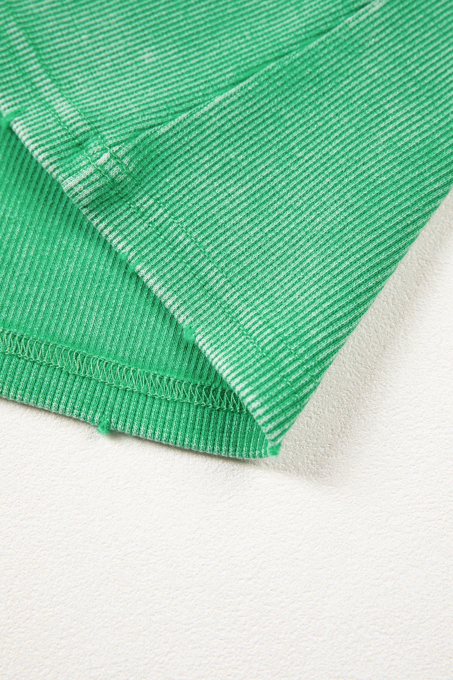 Bright Green Vintage Distressed Ribbed Mineral Wash Tank Top