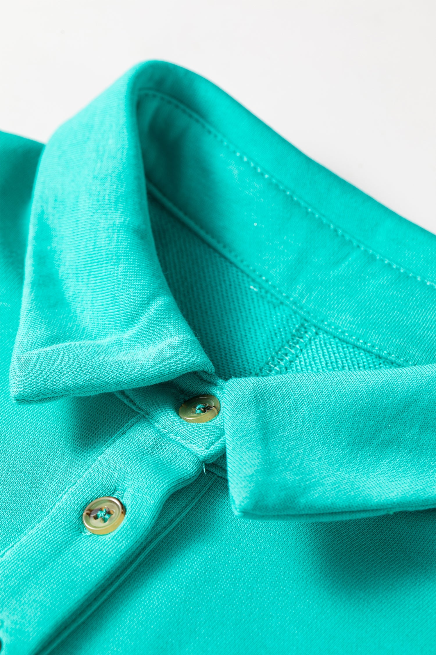 Sea Green Relaxed Fit Polo T Shirt Dress