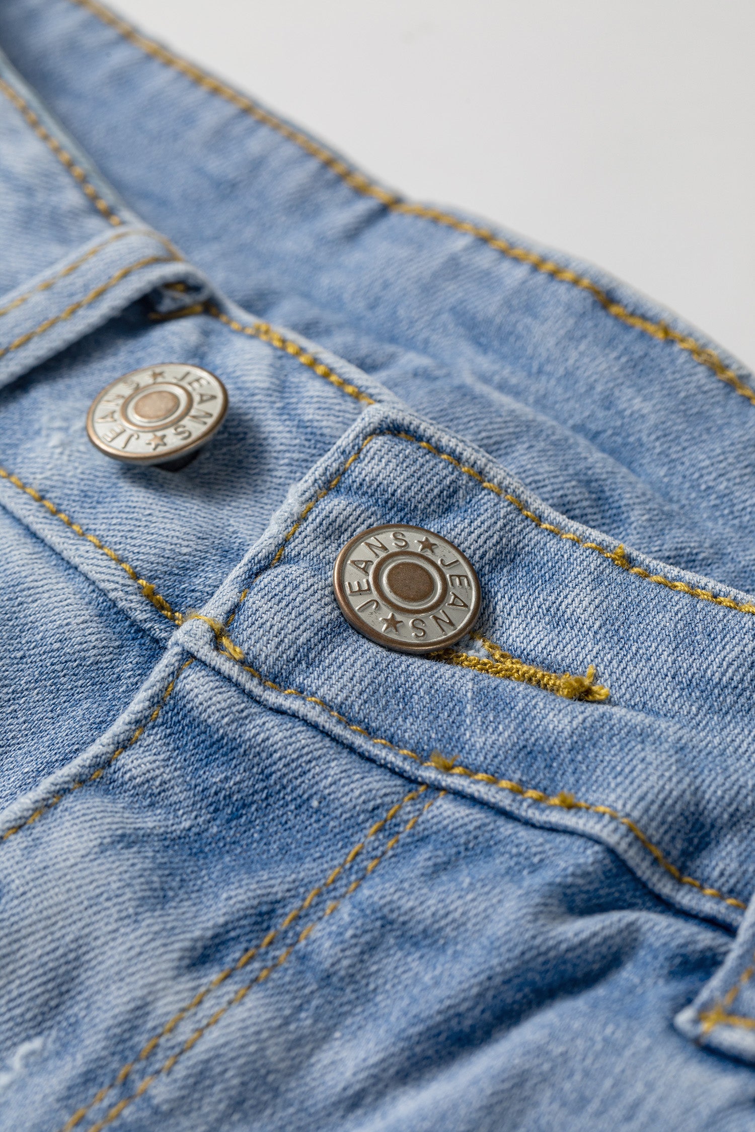 Beau Blue Asymmetric Raw Hem Distressed Whiskery Denim Shorts
