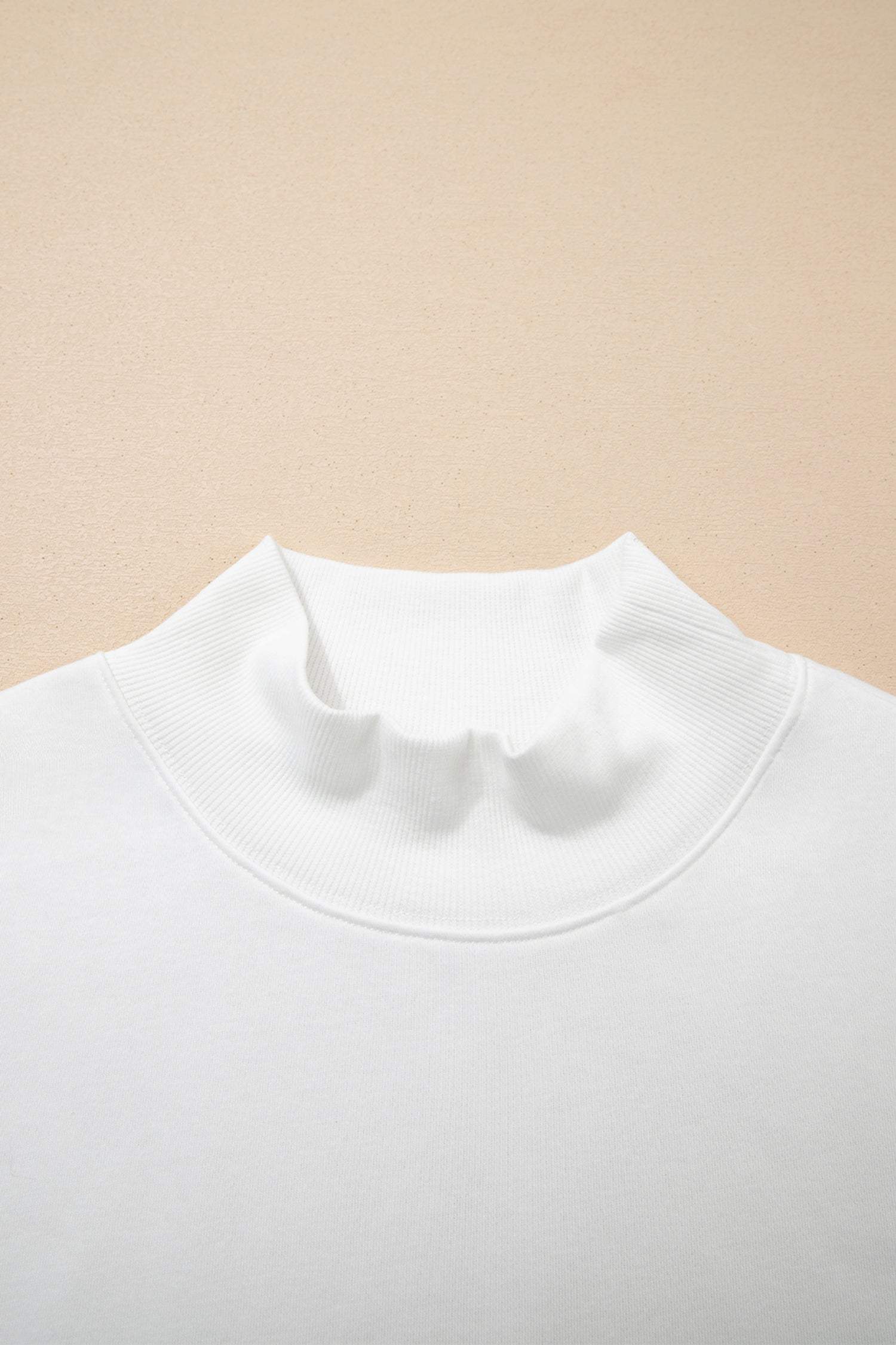 Sky Blue Solid Color High Neck Cap Sleeve Loose Top