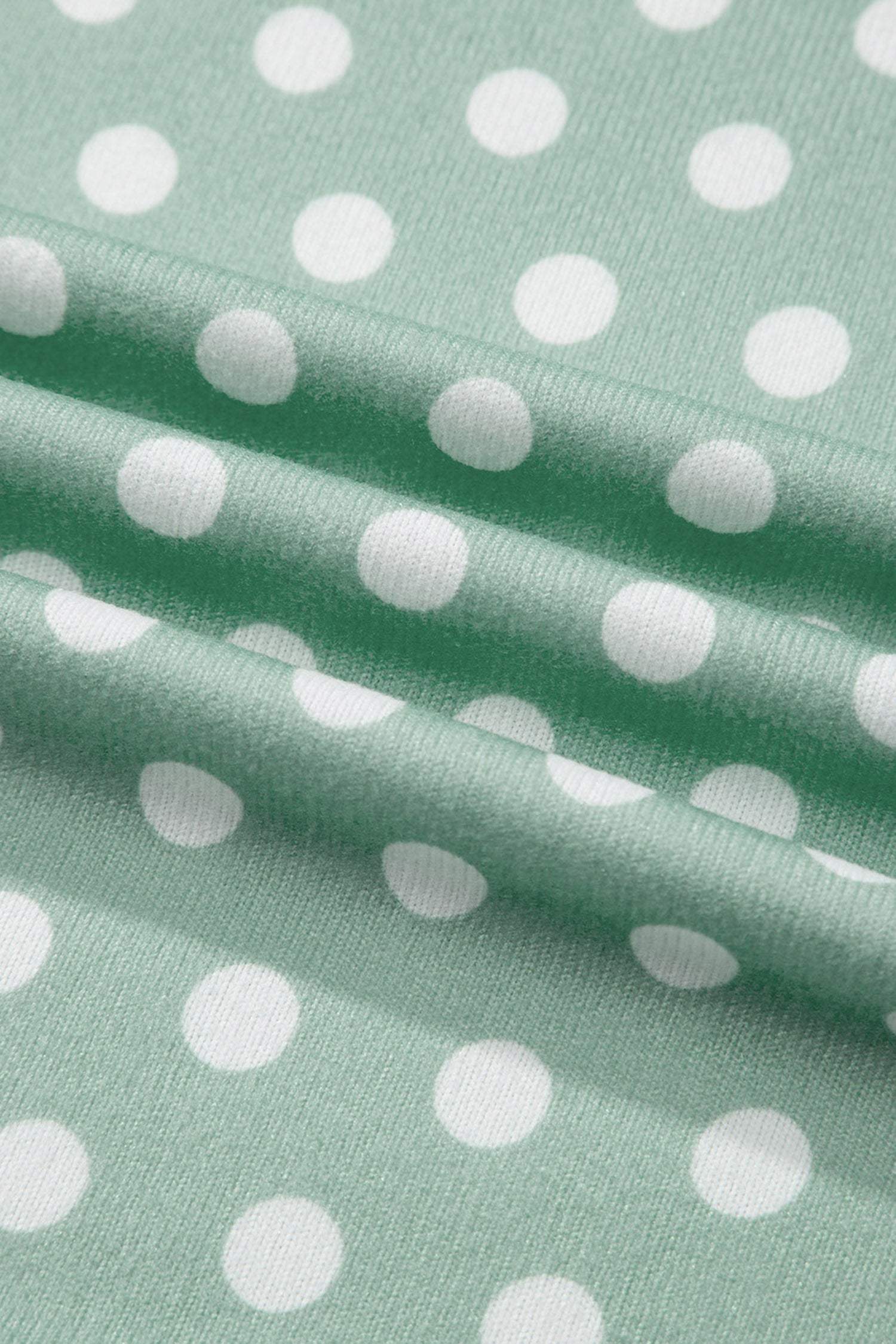 Green Polka Dot Print Short Set