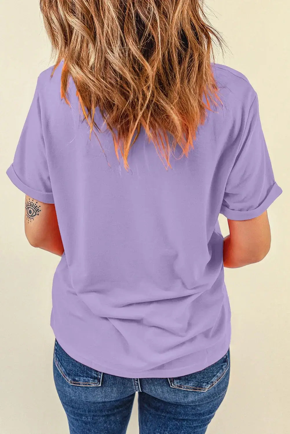 Mint Green Casual Plain Crew Neck Tee