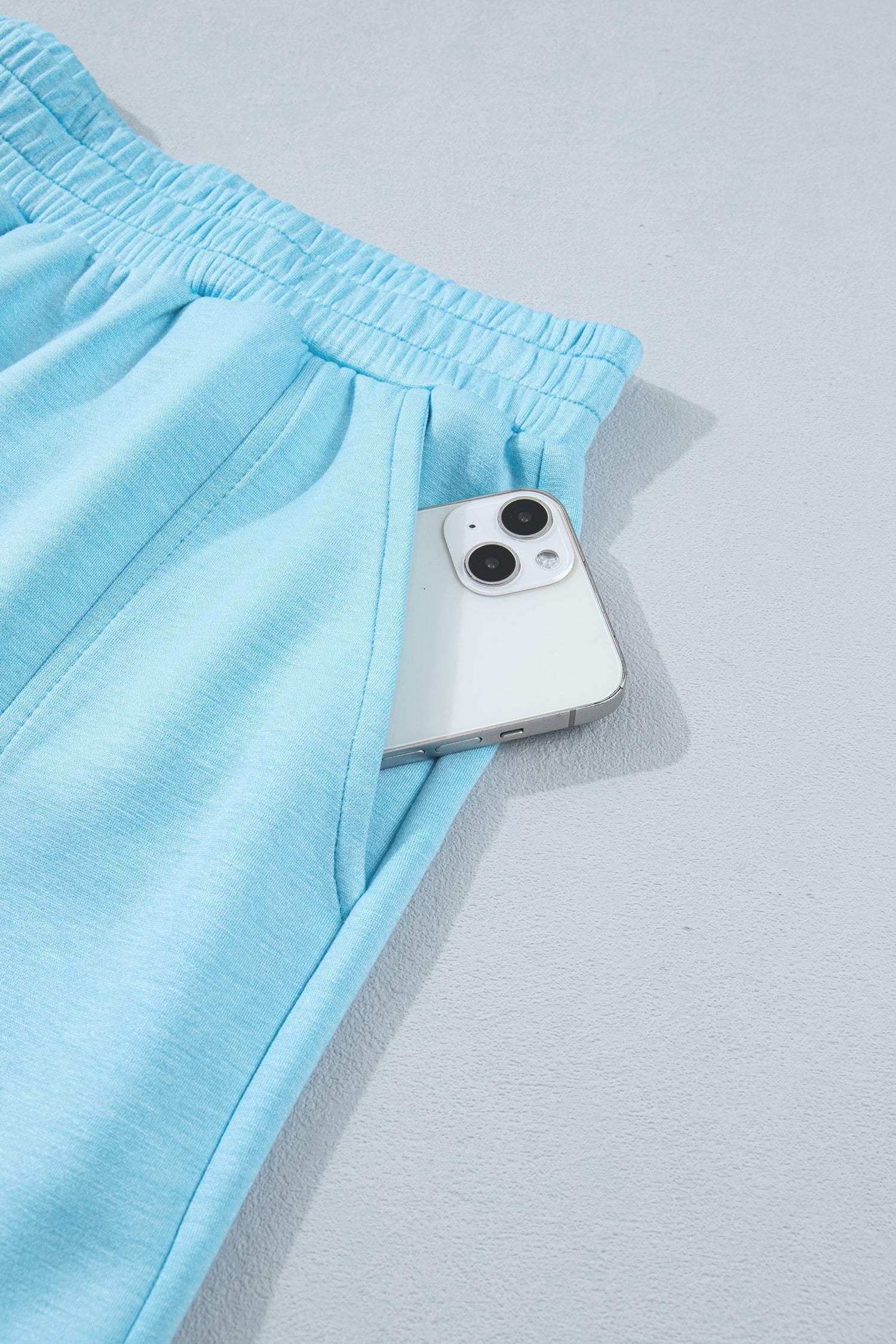 Myosotis Half Zip High Neck Tee Athleisure Short Set