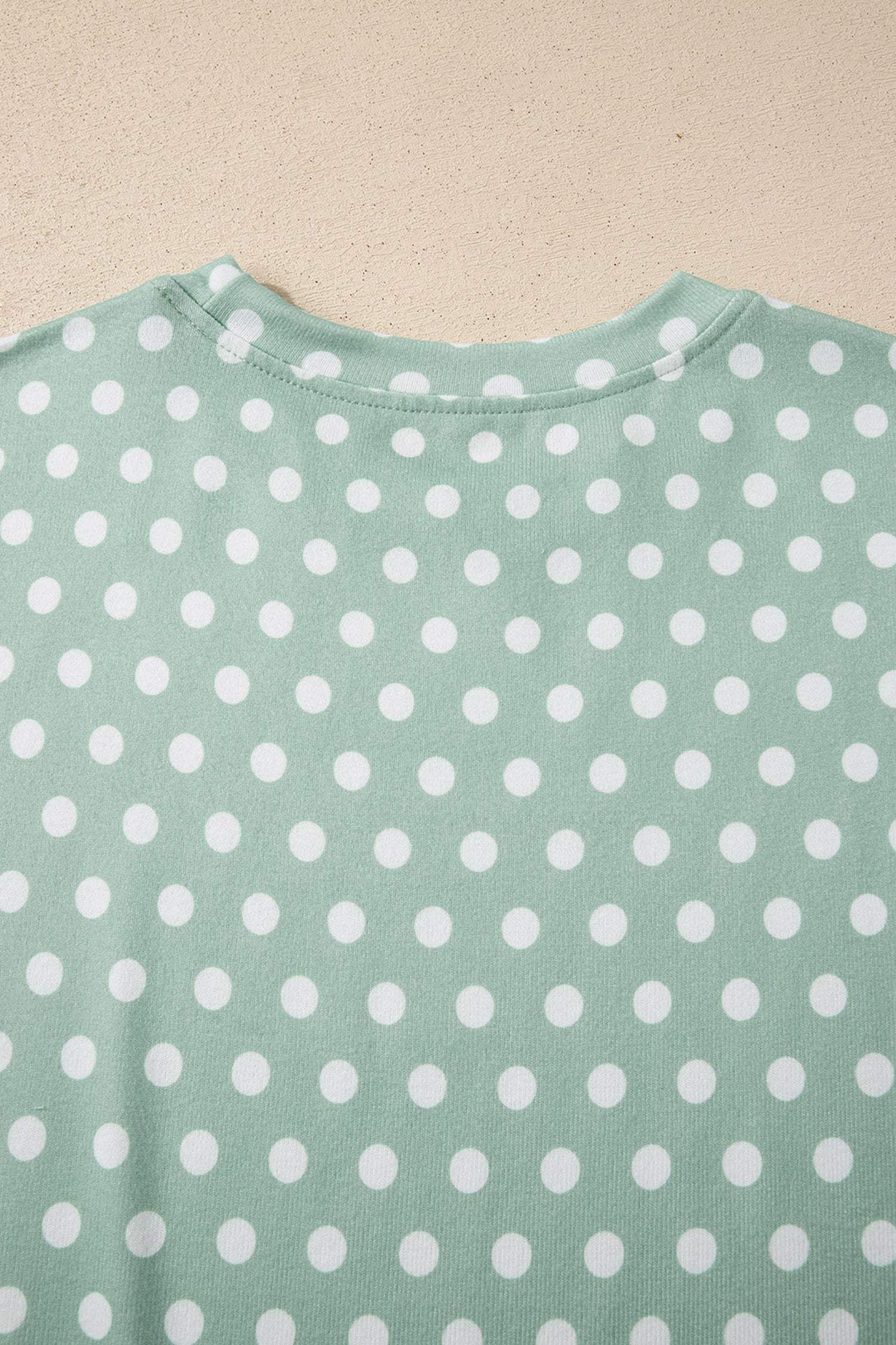 Green Polka Dot Print Short Set
