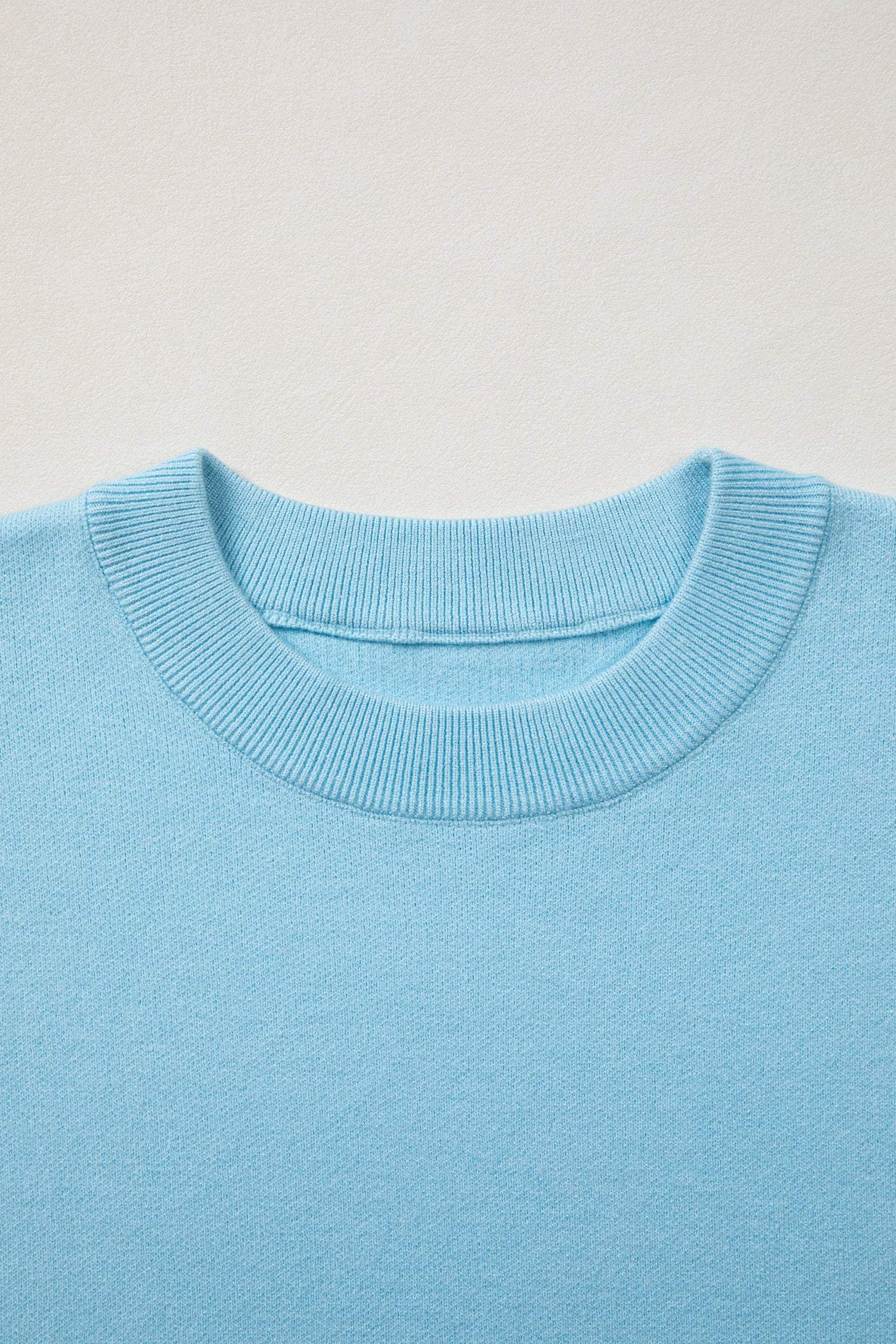 Myosotis Scalloped Hem 3/4 Sleeve Sweater Top