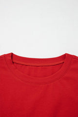 Black Varsity Striped Short Sleeve Crew Neck T Shirt