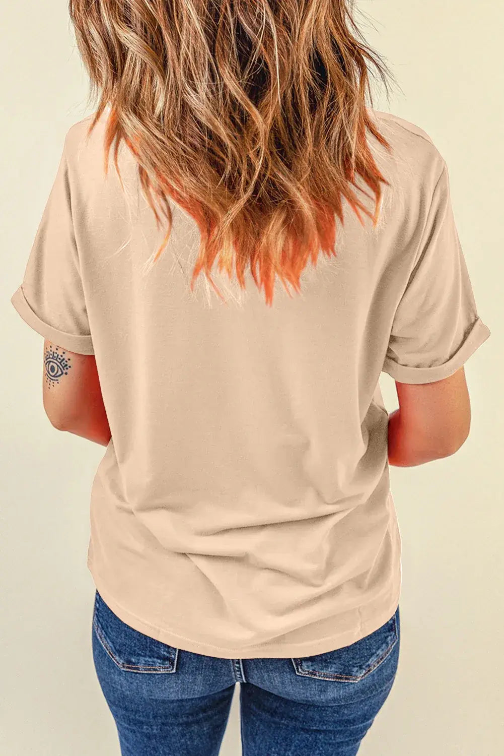 Mint Green Casual Plain Crew Neck Tee