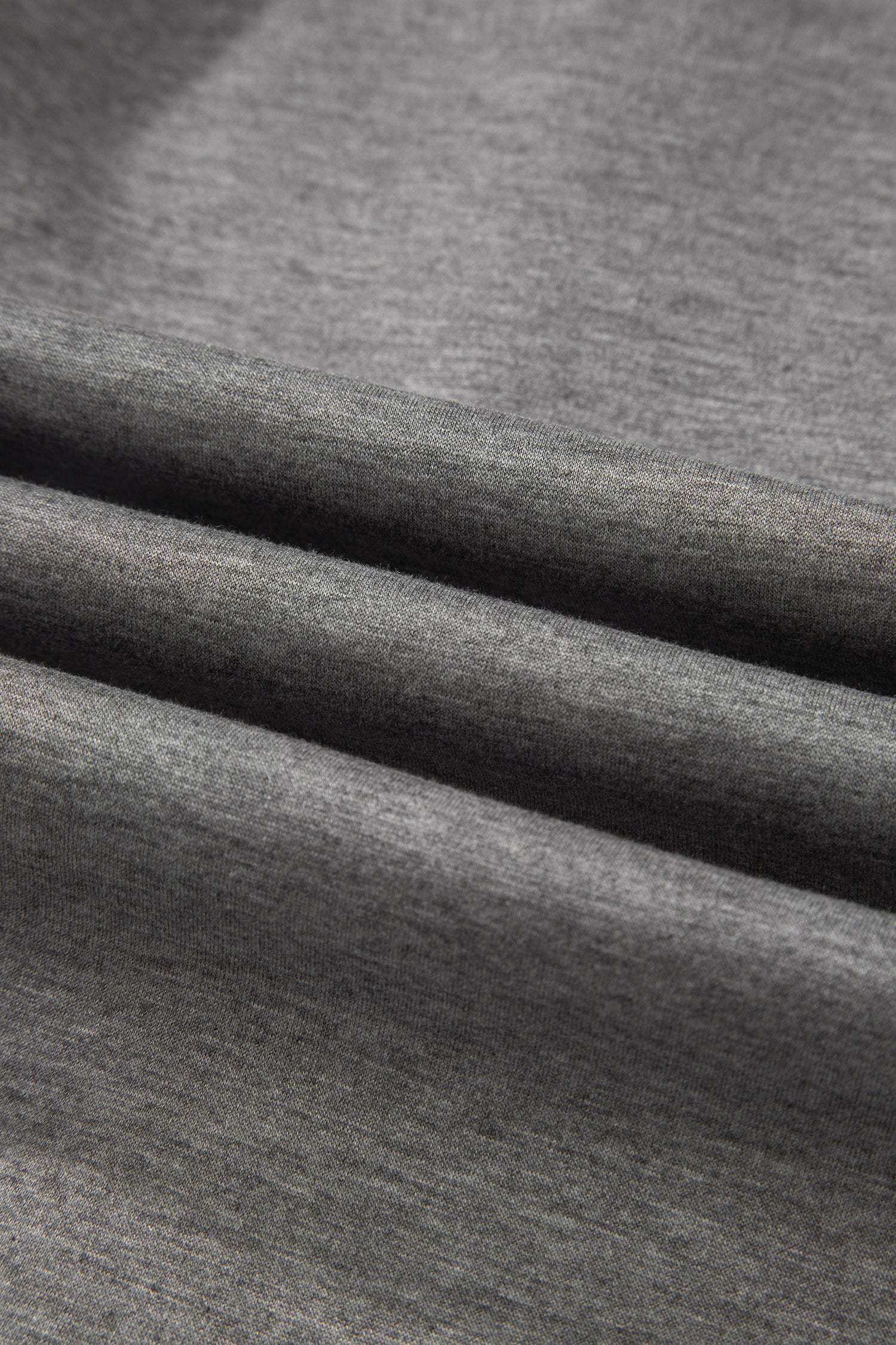 Gray Half Zip Polo Tee Casual Pant Set
